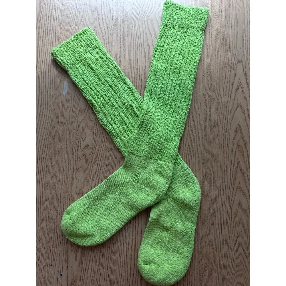 New Hooters Girl Uniform XL Length Scrunchie Socks Lime 🍋‍🟩 Green One Size